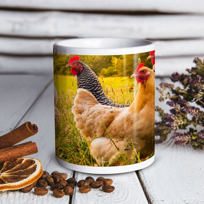 Wild Chickens Animal - Drinks Mug Cup Kitchen Birthday Office Fun Gift