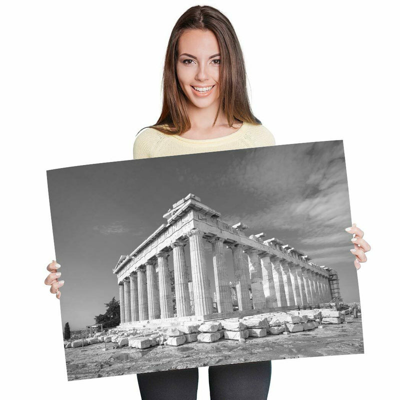 A1 - Parthenon on Acropolis Athens Greece 60X90cm180gsm Print BW